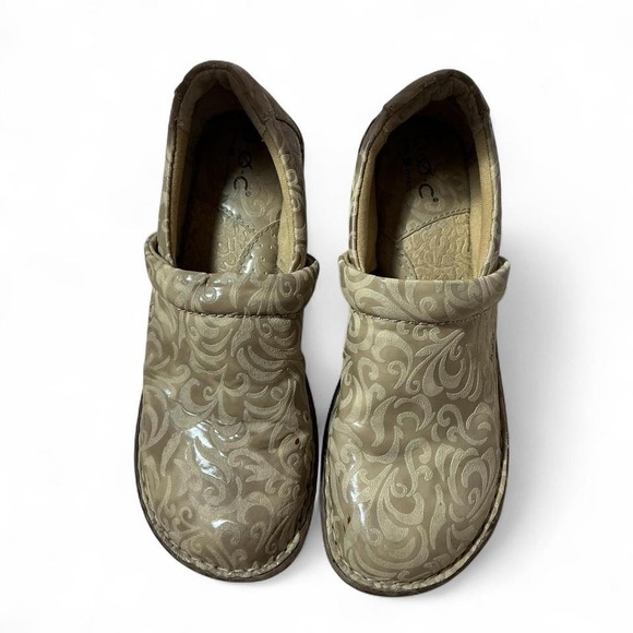 BOC Born Concepts Tan Beige Swirl Pattern Slip‎ On Comfort Clogs - Picture 5 of 6